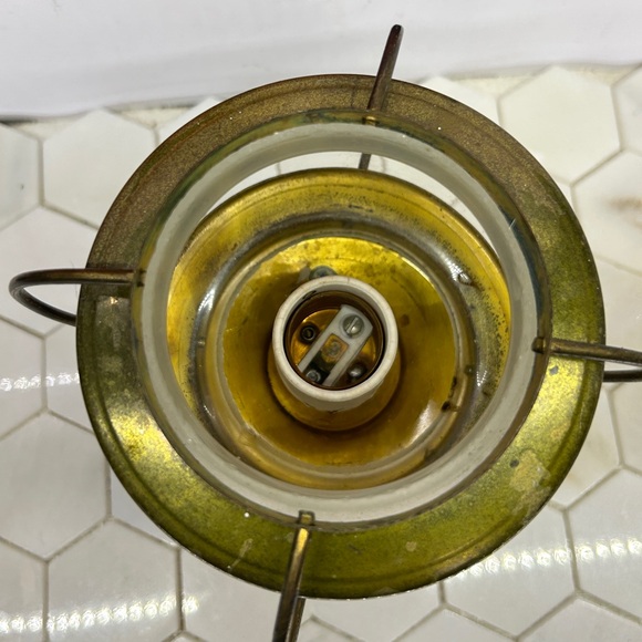 Vintage Brass Moe Marine Mariner Style Ceiling Porch Light - Picture 9 of 11